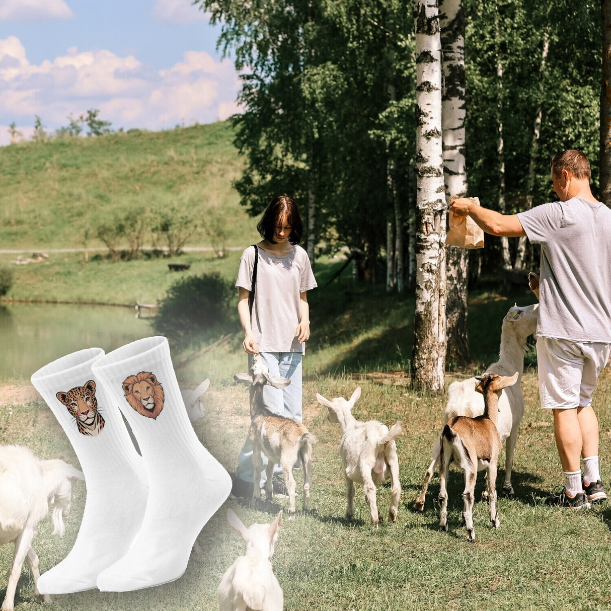 epicsocks Big Six Safari Raubkatzen Socken in 37-41 im Paar