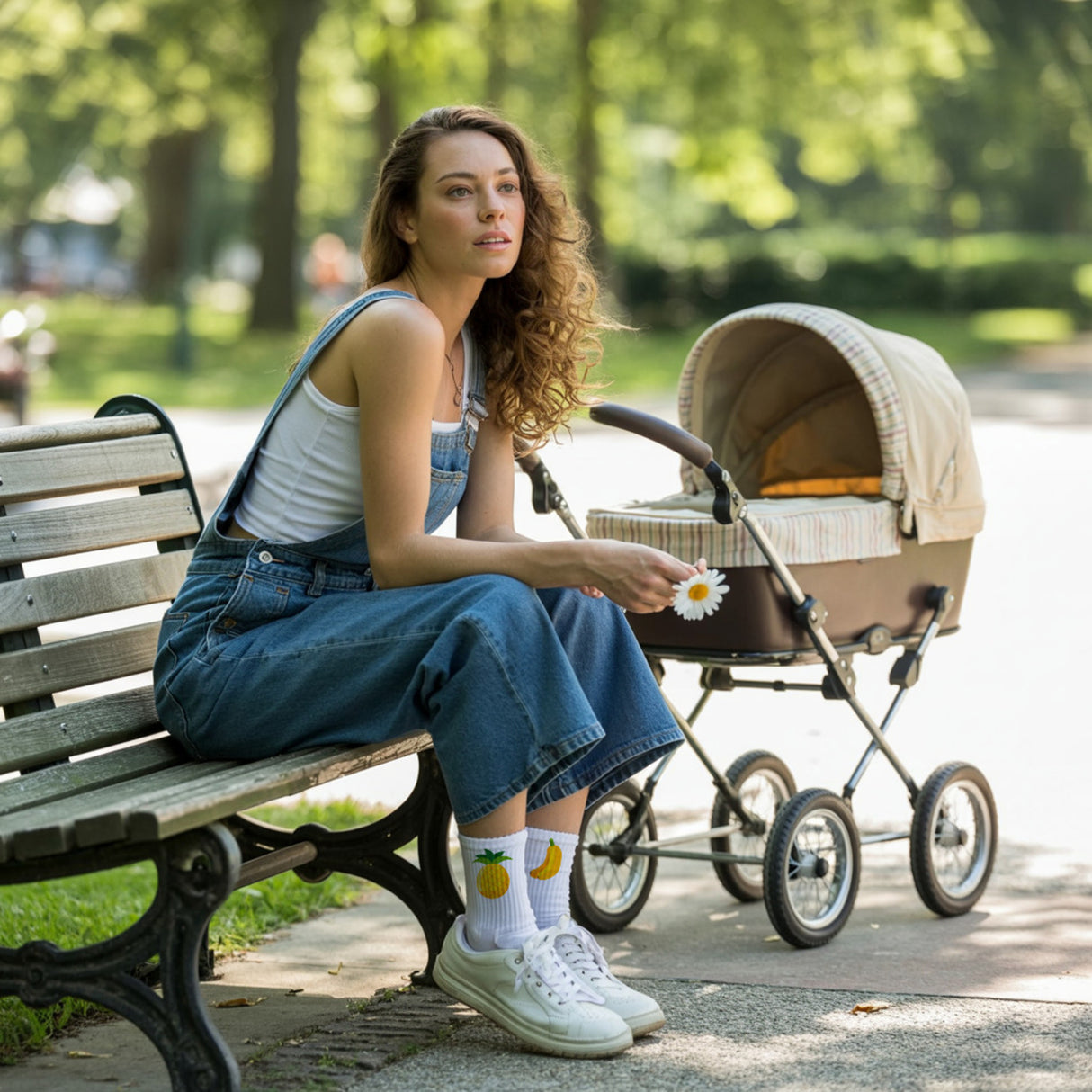 epicsocks Sunshine Fruits gelbe Früchte Socken in 37-41 im Paar