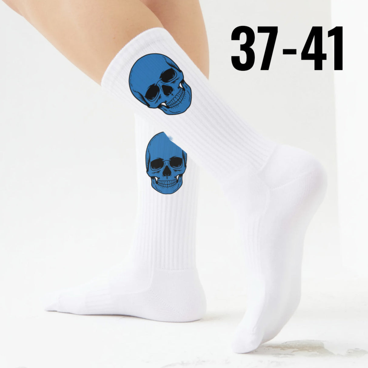 epicsocks Colorful Skulls Blauer Schädel Socken in 37-41 im Paar