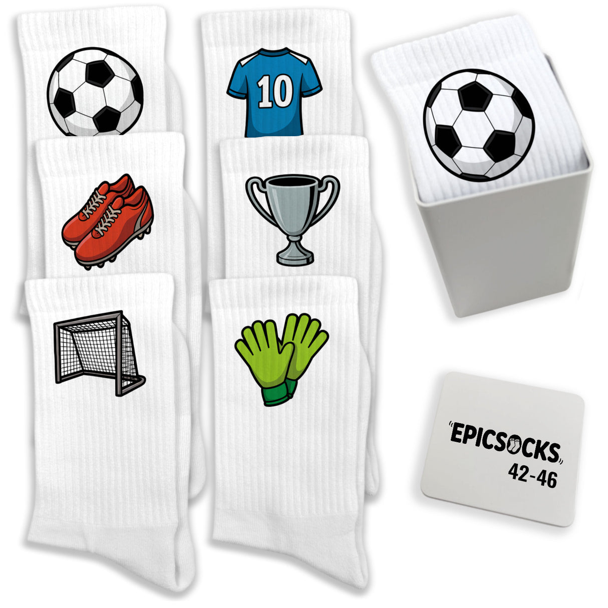 epicsocks Ballzauber Socken in 37-41 im 6er Set in Geschenkdose im 6er Set in Geschenkbox