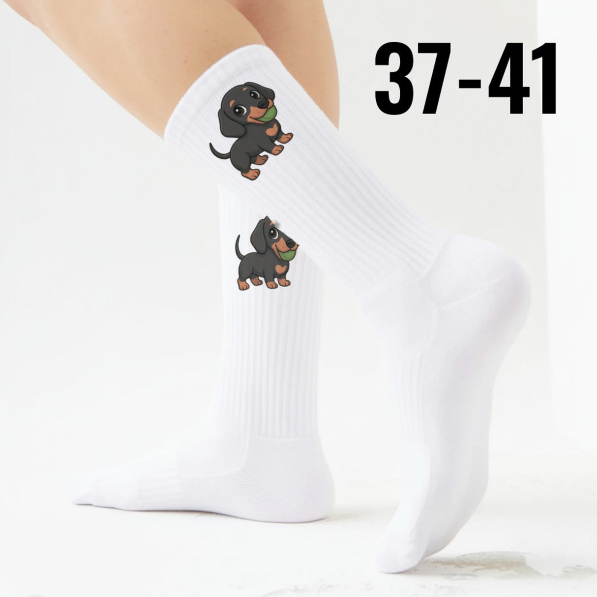 epicsocks Dackelfreude Spielender Ball Socken in 37-41 im Paar