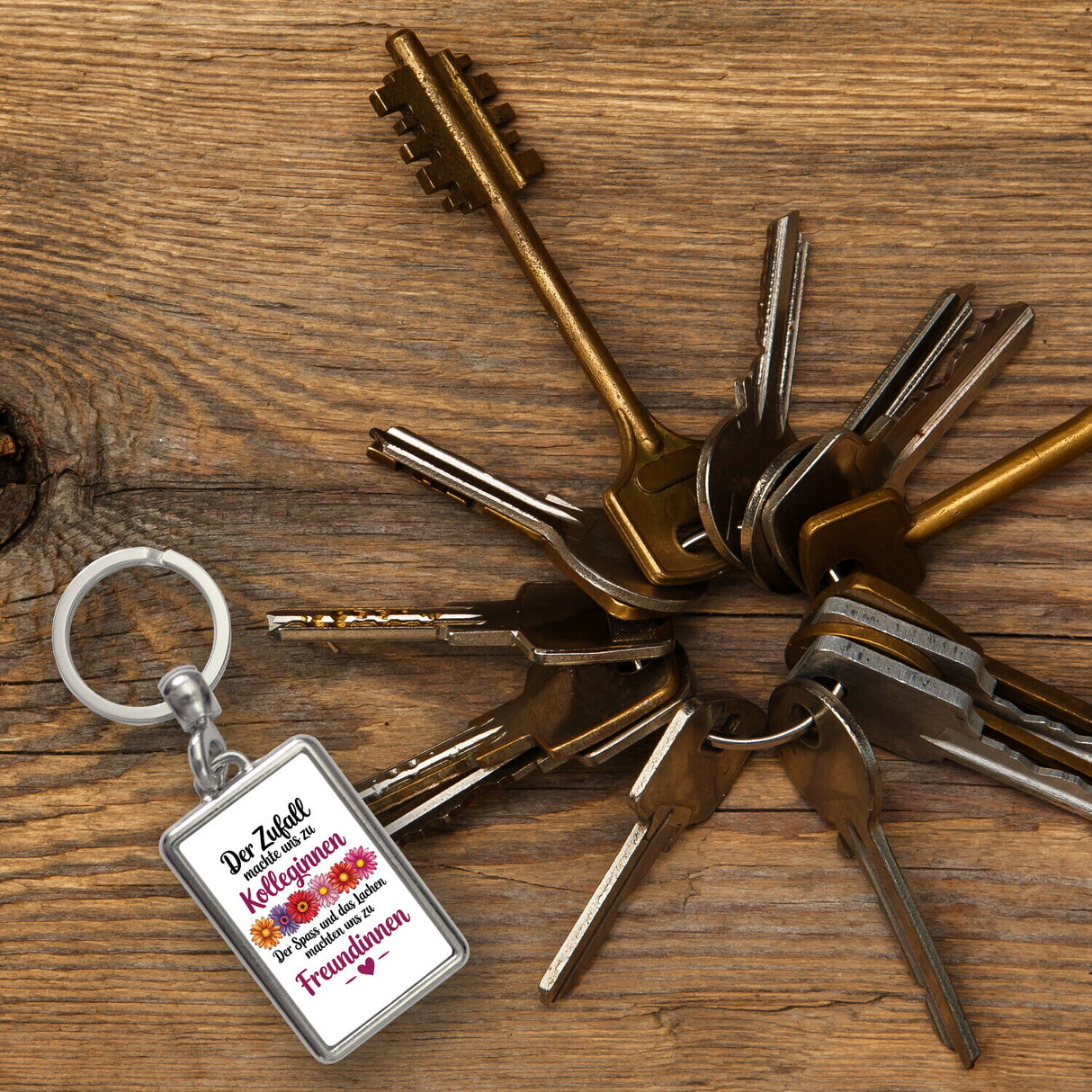 Beste Kollegin Schlüsselanhänger mit Spruch nicht nur Kolleginnen sondern Freundinnen