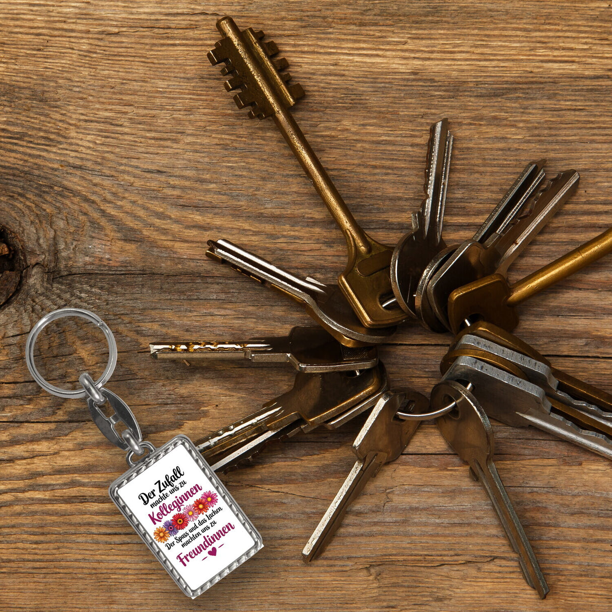 Beste Kollegin Schlüsselanhänger mit Spruch nicht nur Kolleginnen sondern Freundinnen