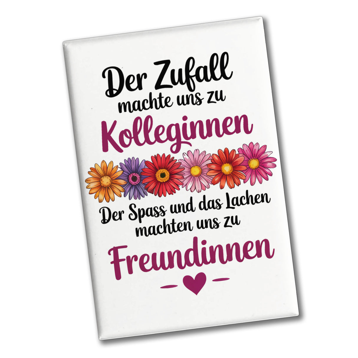 Beste Kollegin Souvenir Magnet mit Spruch nicht nur Kolleginnen sondern Freundinnen