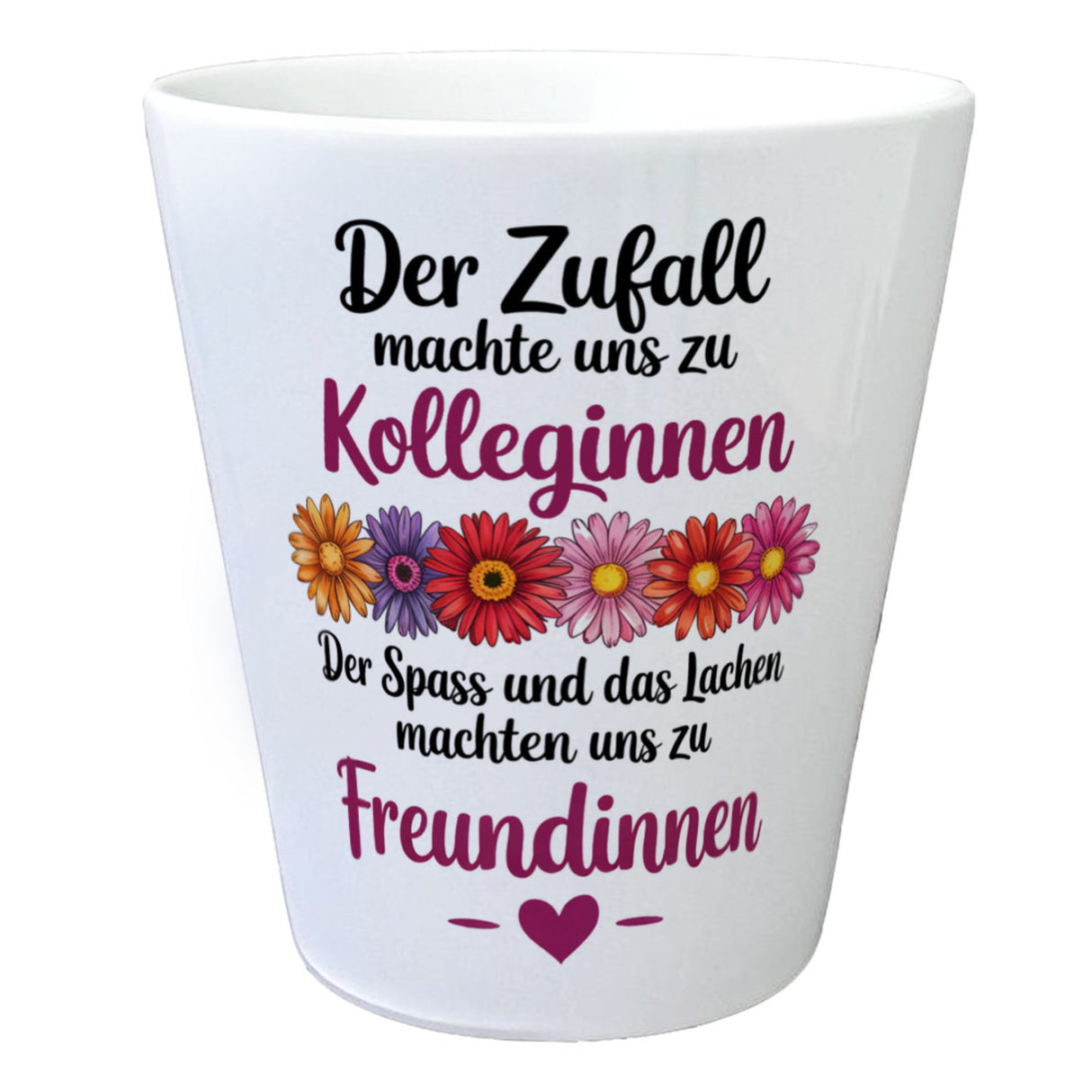 Beste Kollegin Blumentopf mit Spruch nicht nur Kolleginnen sondern Freundinnen