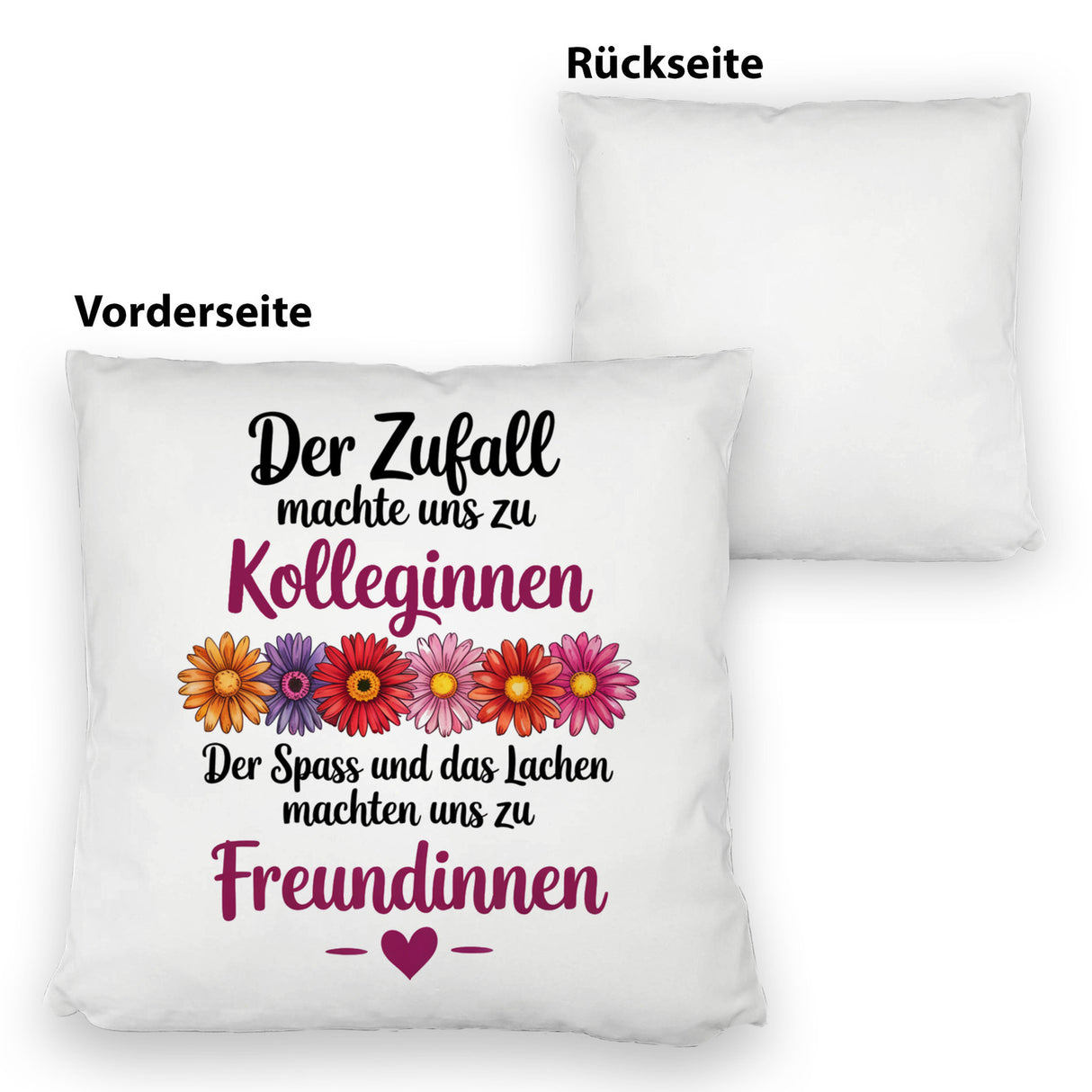 Beste Kollegin Kissen mit Spruch nicht nur Kolleginnen sondern Freundinnen