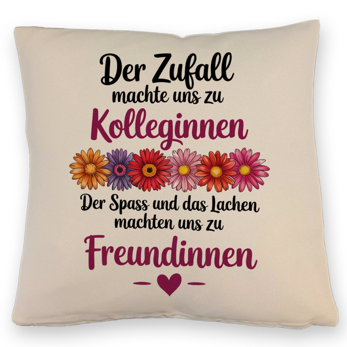 Beste Kollegin Kissen mit Spruch nicht nur Kolleginnen sondern Freundinnen