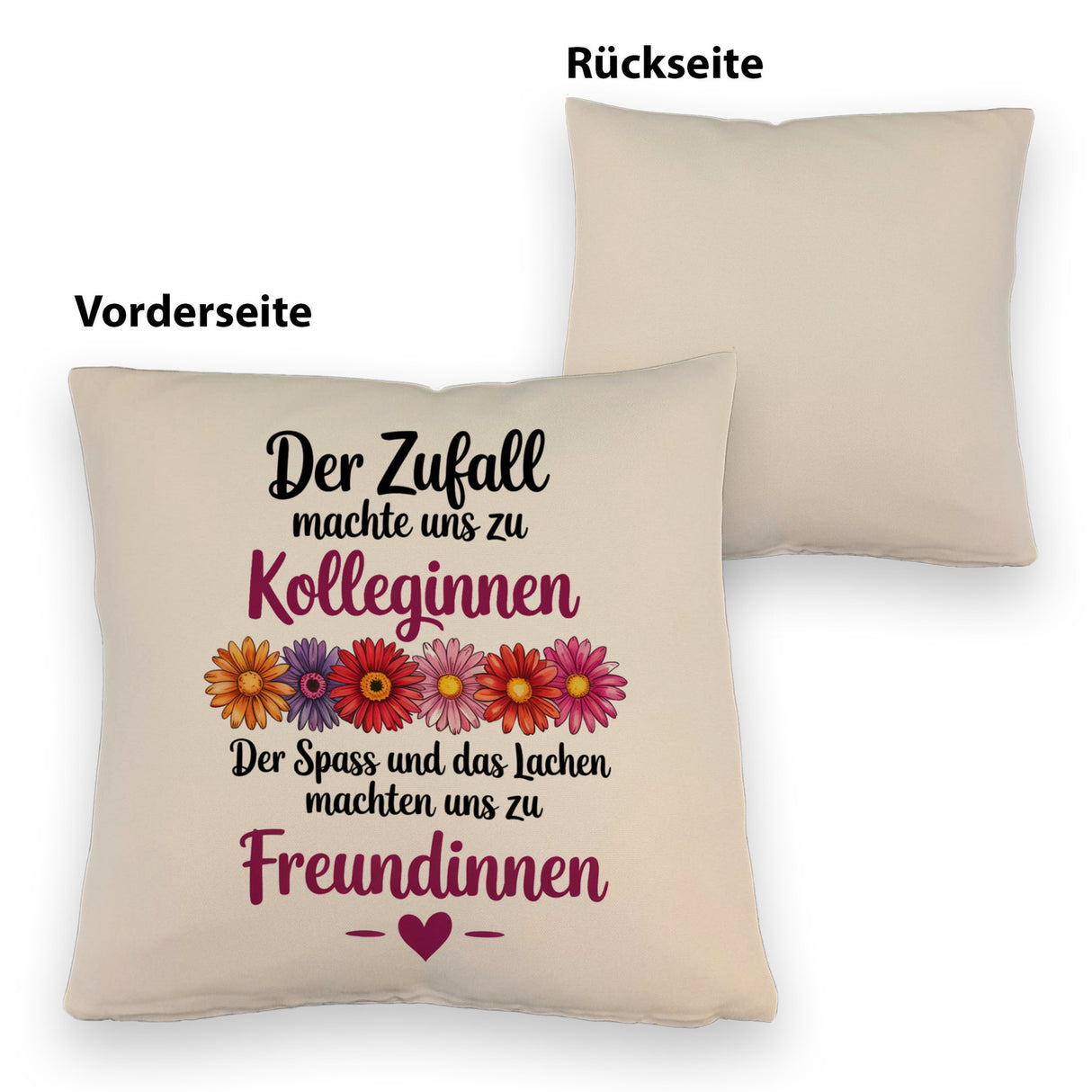 Beste Kollegin Kissen mit Spruch nicht nur Kolleginnen sondern Freundinnen