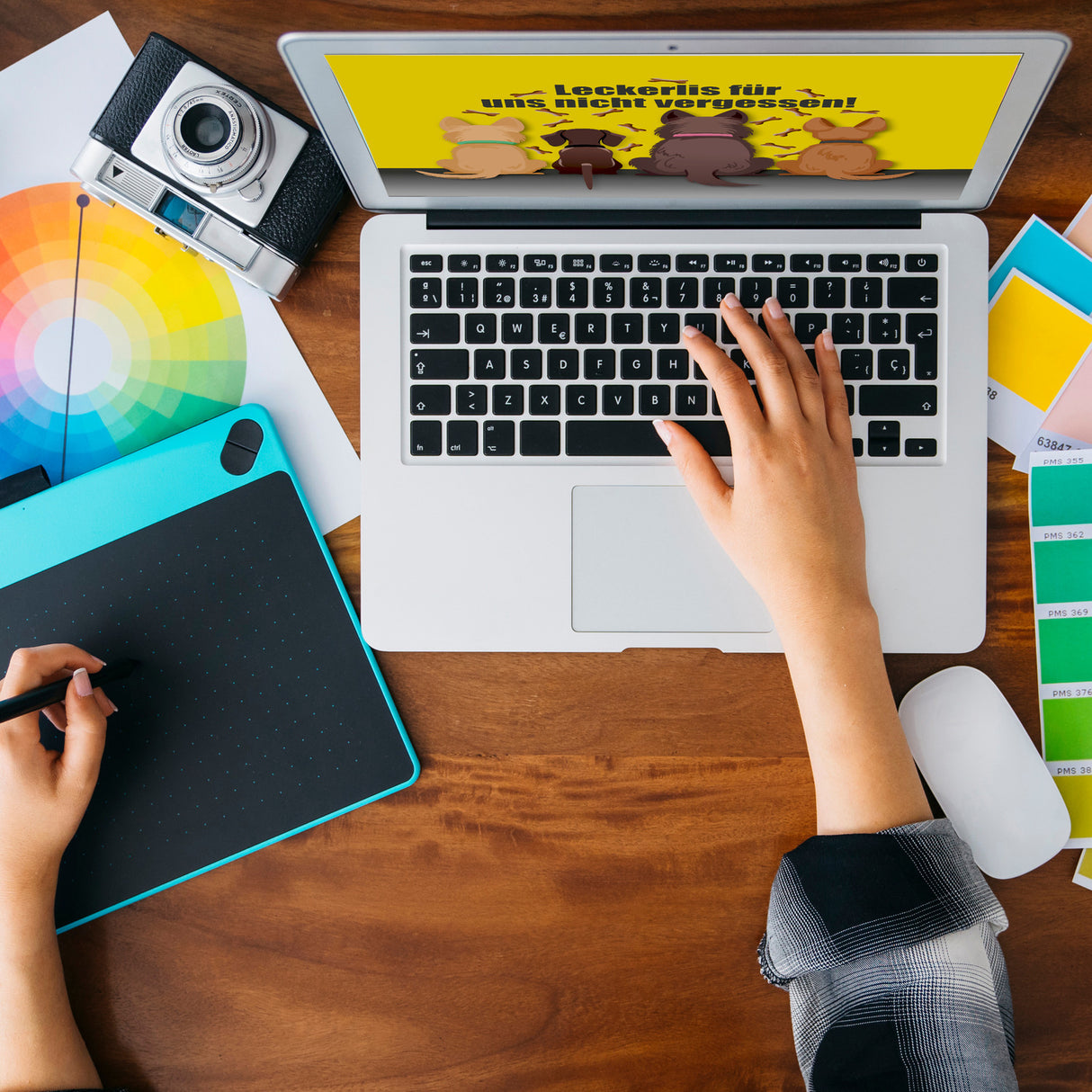 Hunde Magnet rund mit Spruch: Leckerlis für uns nicht vergessen!