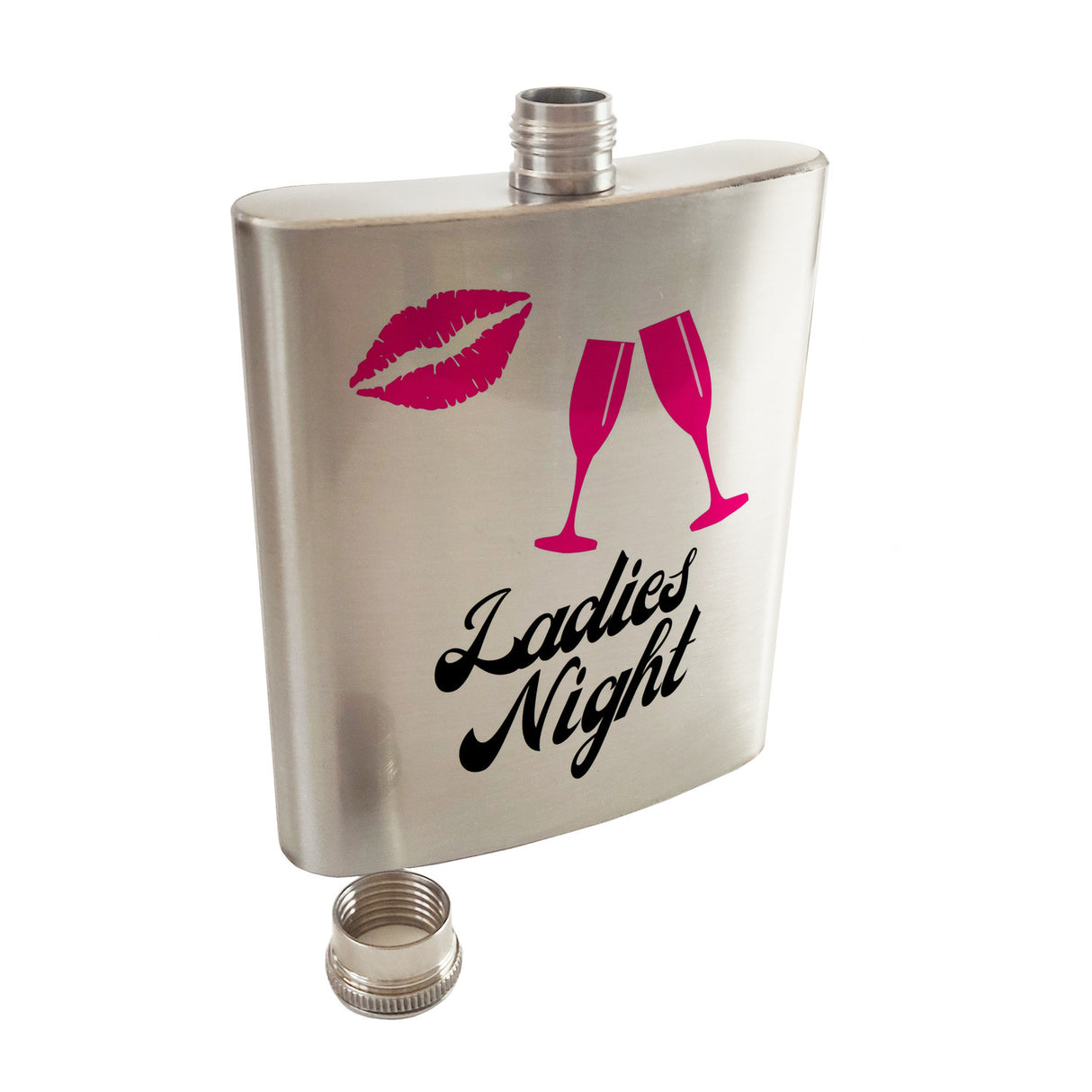 Ladies Night Flachmann Champagnergläser Heiße Lippen