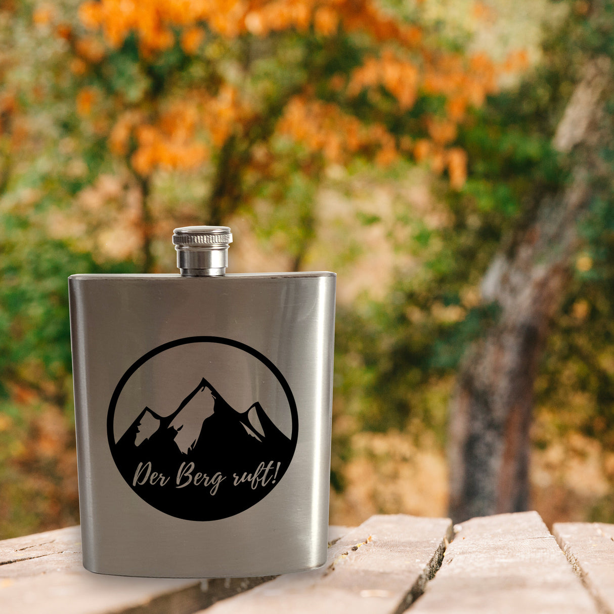 Der Berg ruft! Flachmann Berggipfel