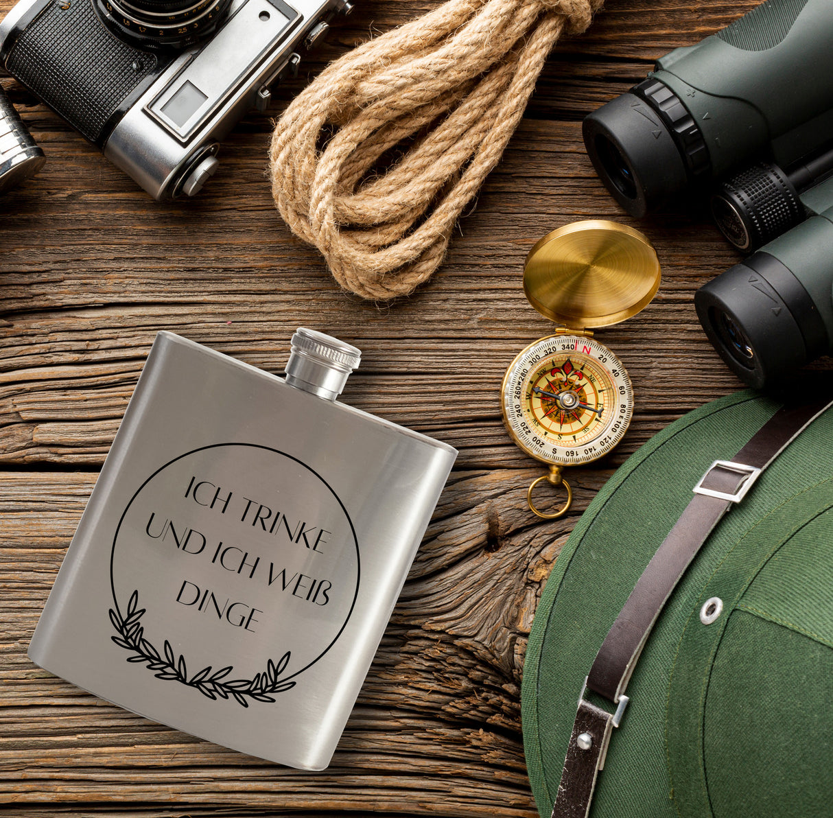 Ich Trinke und weiß Dinge Flachmann