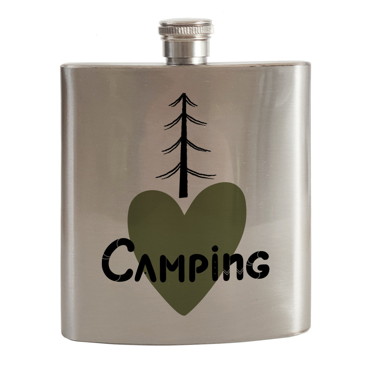 i love Camping Flachmann für Outdoor-Fans