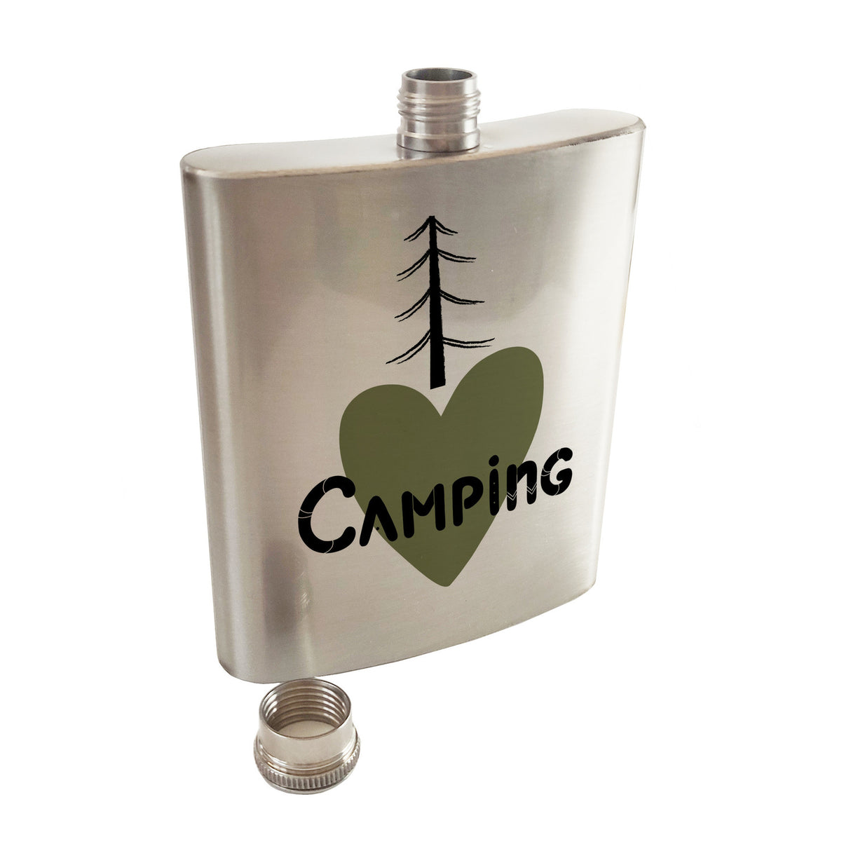 i love Camping Flachmann für Outdoor-Fans