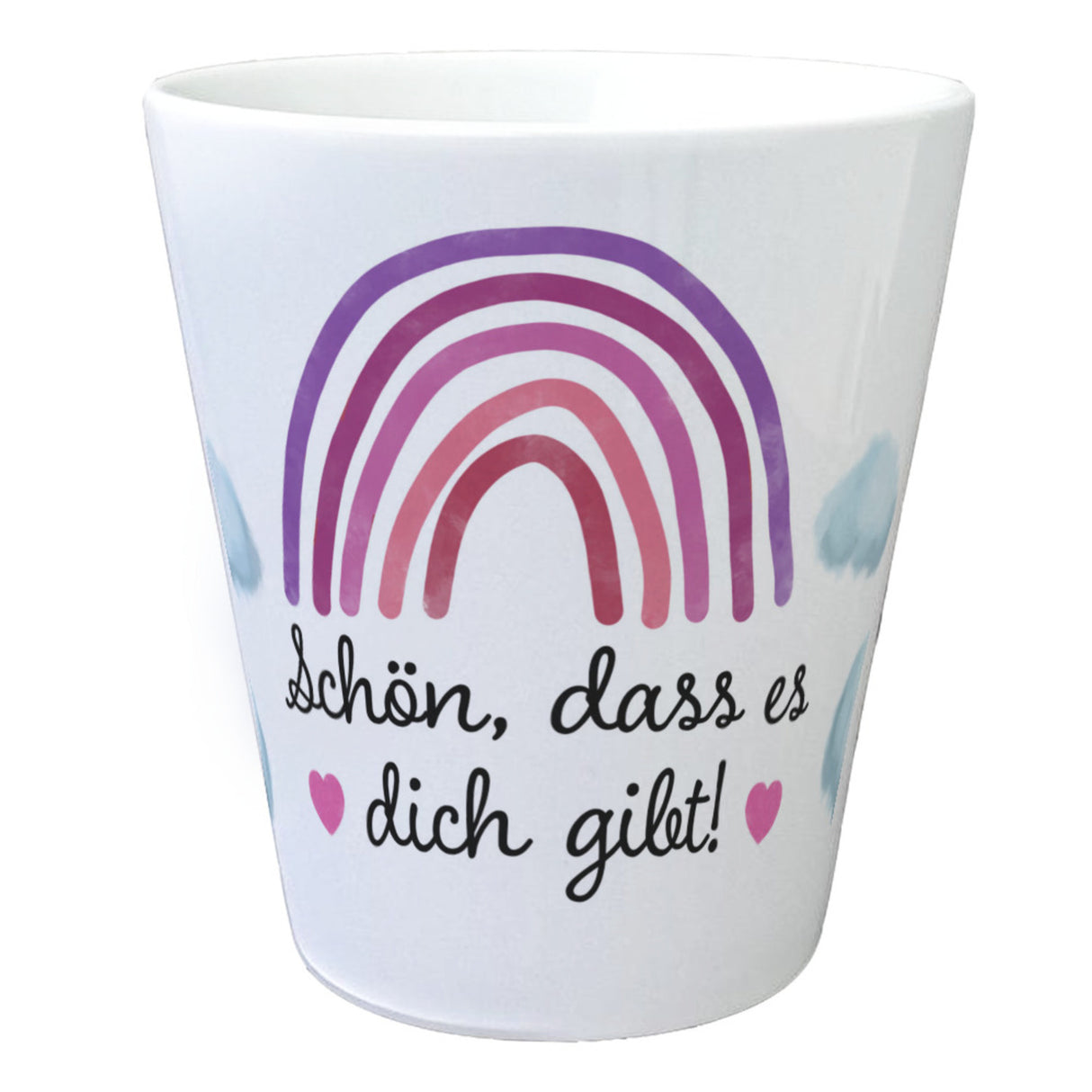 Regenbogen Blumentopf Schön, dass es dich gibt