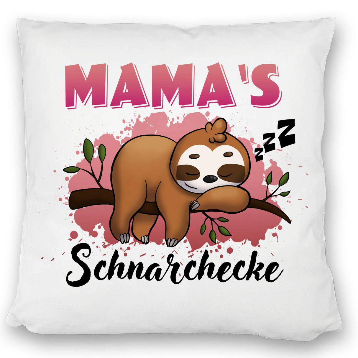 Faultier auf Ast Kissen Mama's Schnarchecke