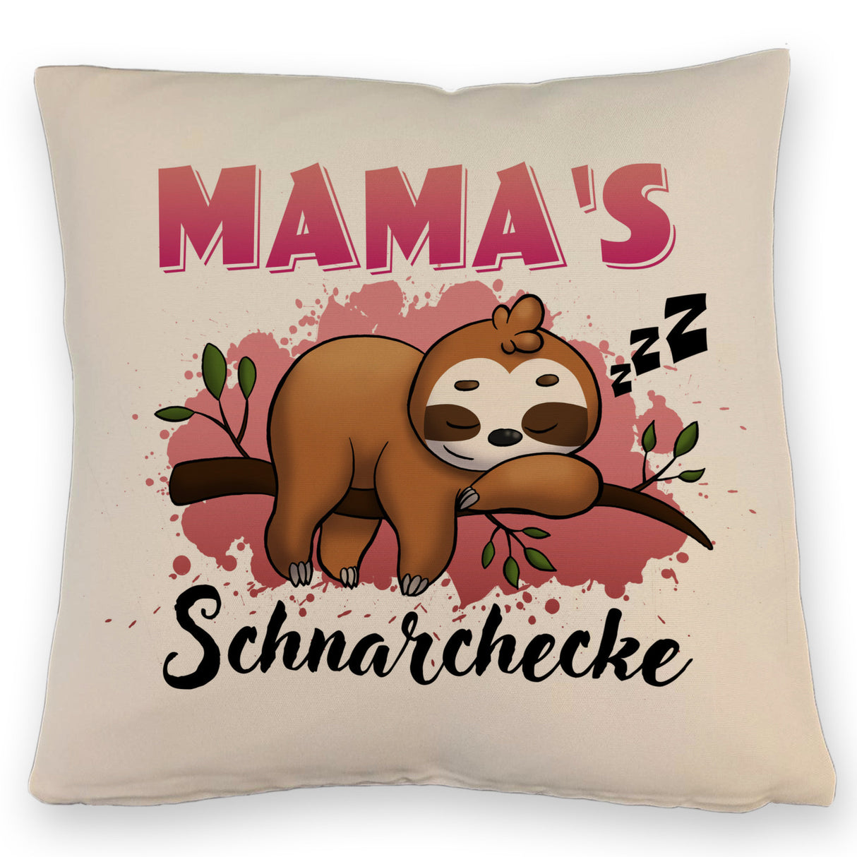 Faultier auf Ast Kissen Mama's Schnarchecke