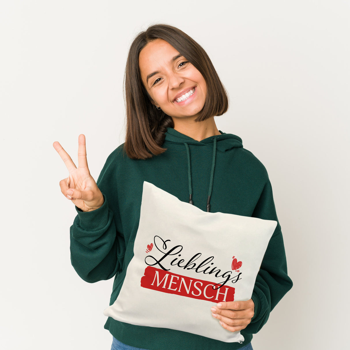 Liebster Mensch Kissen mit Lieblingsmensch Text