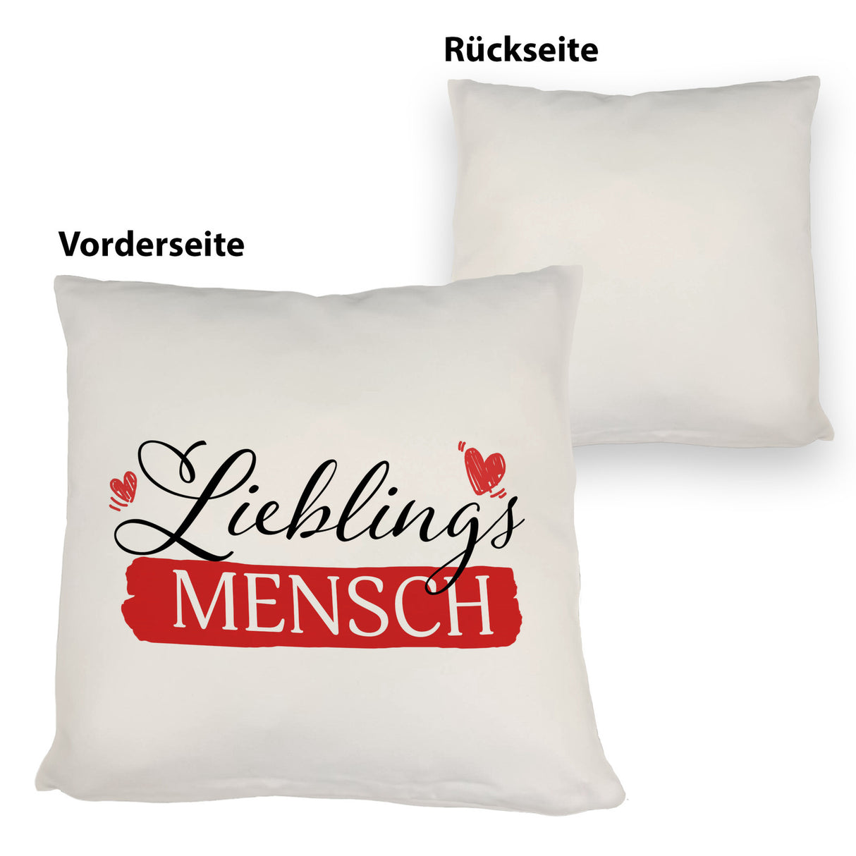 Liebster Mensch Kissen mit Lieblingsmensch Text