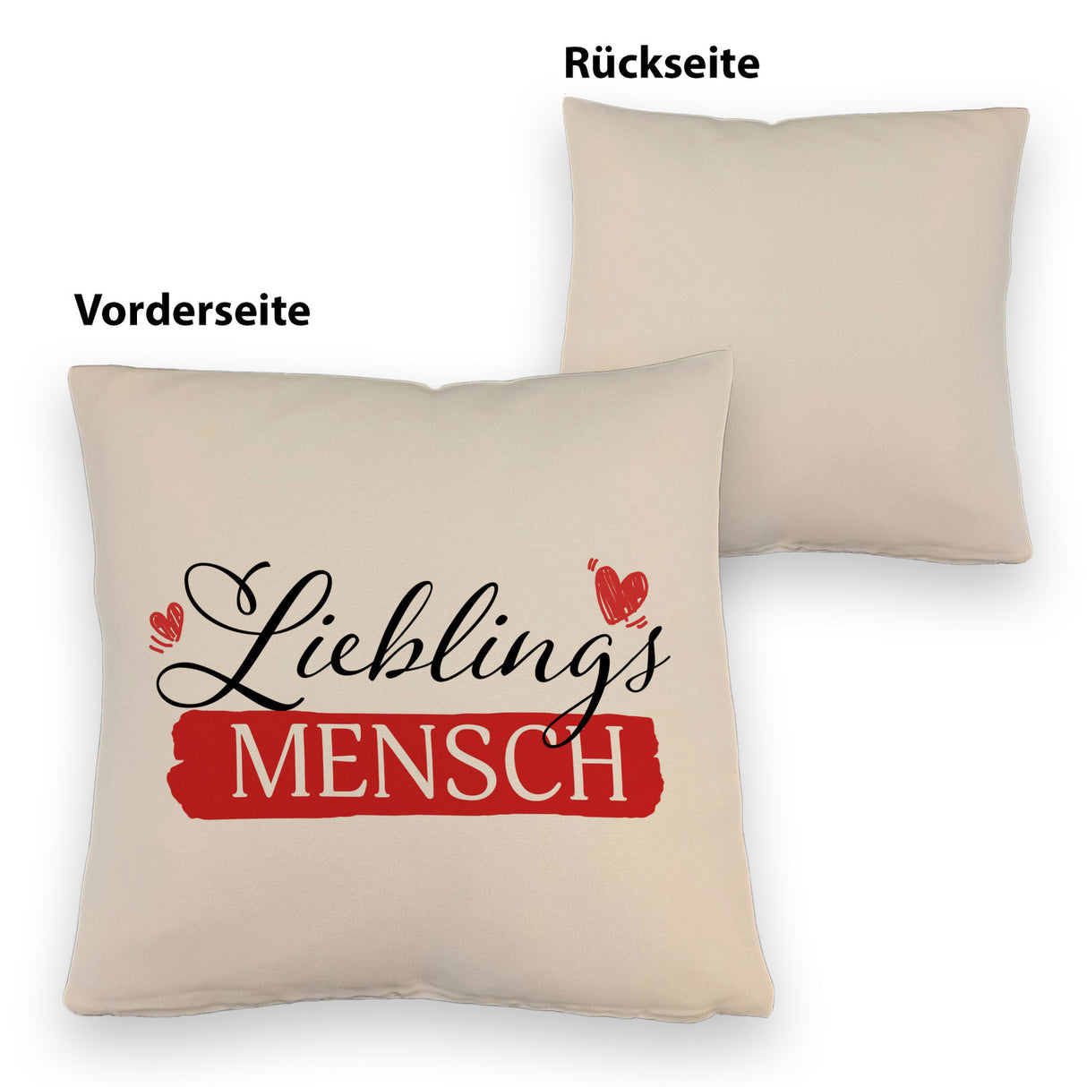 Liebster Mensch Kissen mit Lieblingsmensch Text