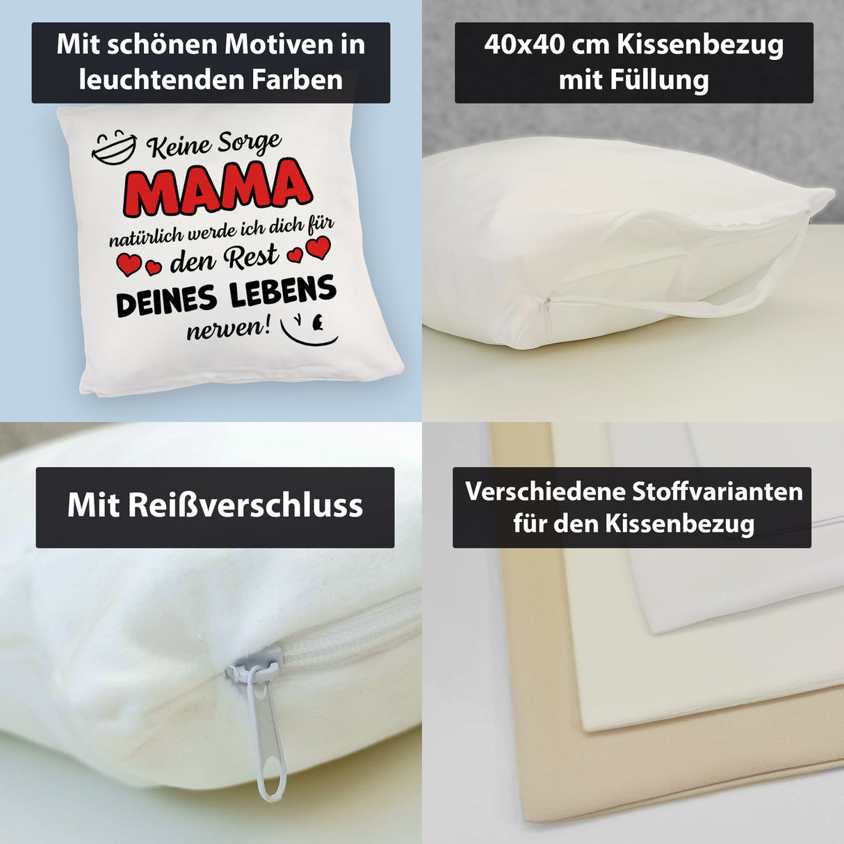 MAMA werde dich für den Rest deines Lebens nerven! Kissen