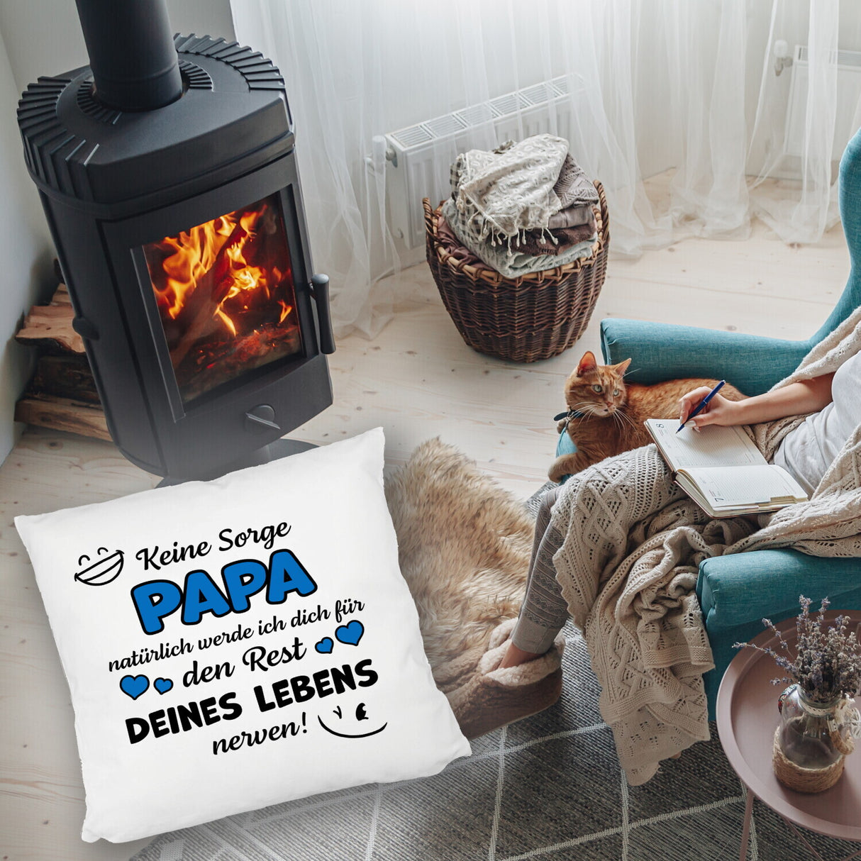 Papa werde dich für den Rest deines Lebens nerven! Kissen
