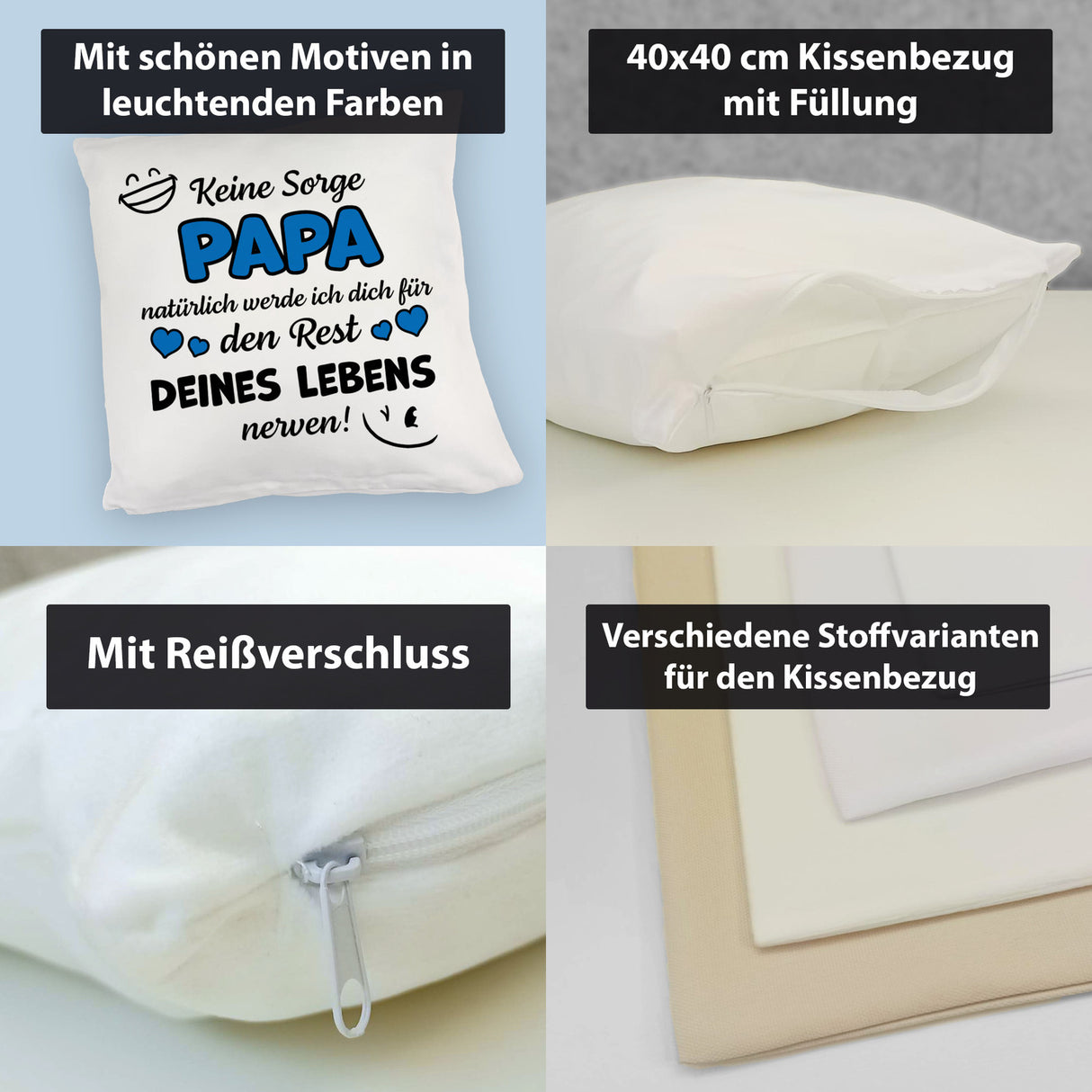 Papa werde dich für den Rest deines Lebens nerven! Kissen