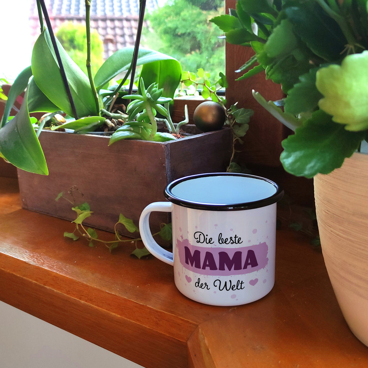 Die beste MAMA der Welt Emaille Tasse