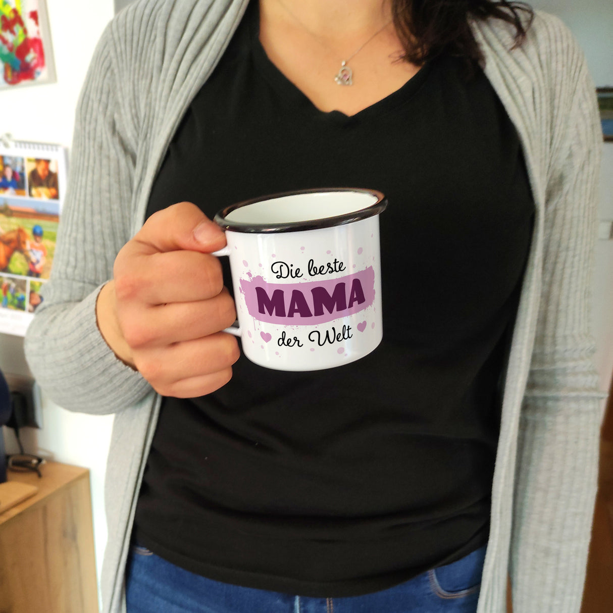 Die beste MAMA der Welt Emaille Tasse