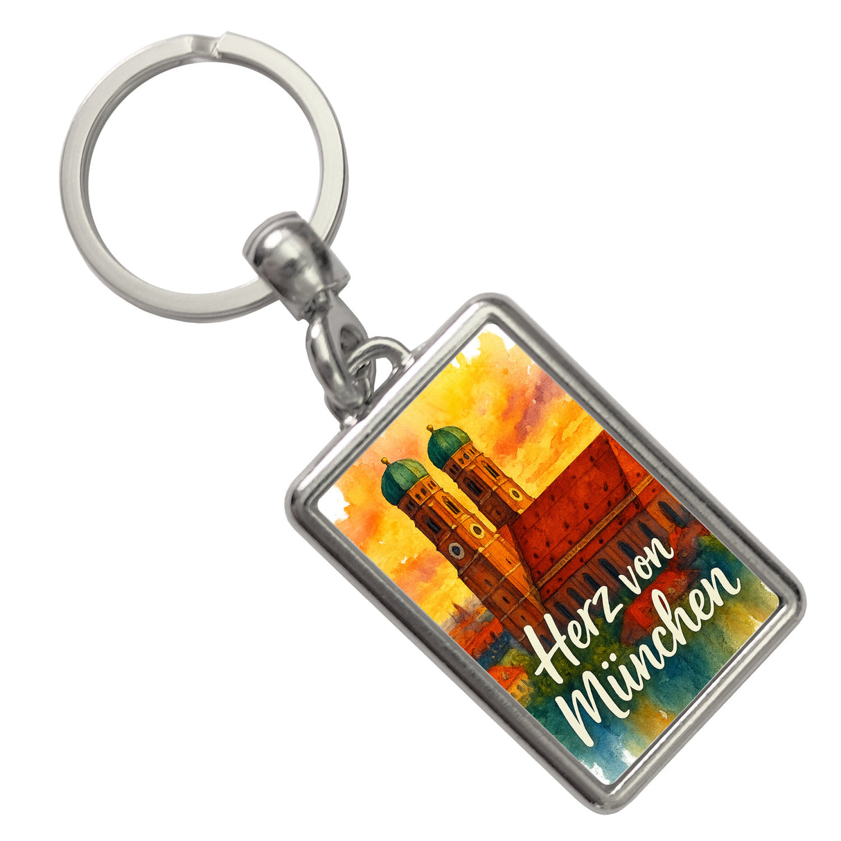 Münchner Frauenkirche Herz von München Schlüsselanhänger