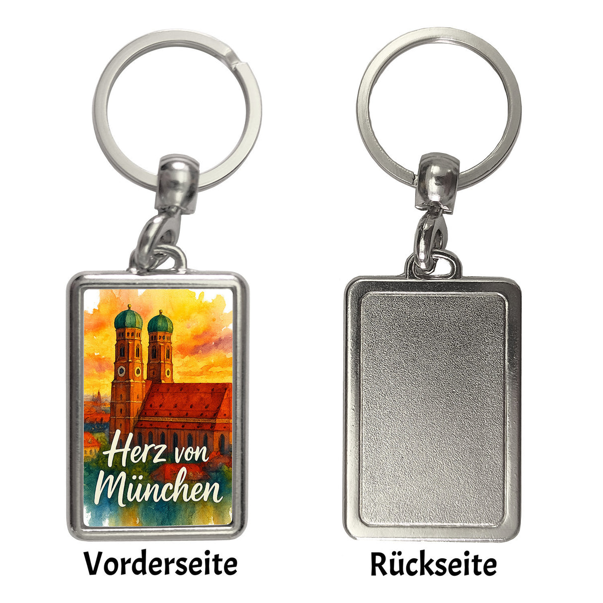 Münchner Frauenkirche Herz von München Schlüsselanhänger