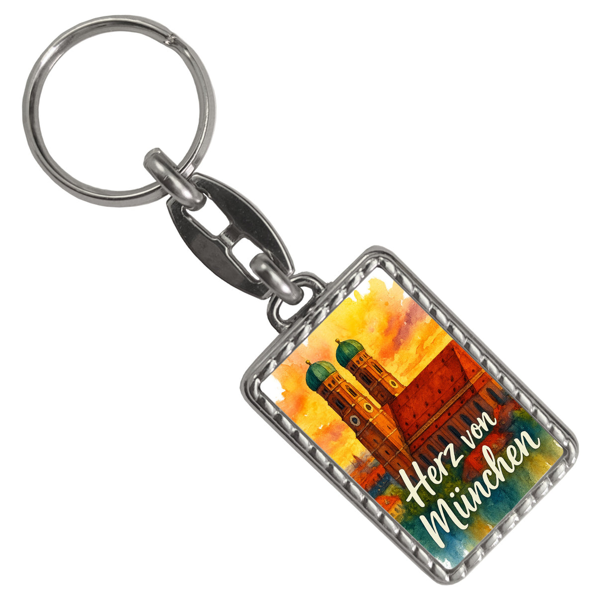 Münchner Frauenkirche Herz von München Schlüsselanhänger