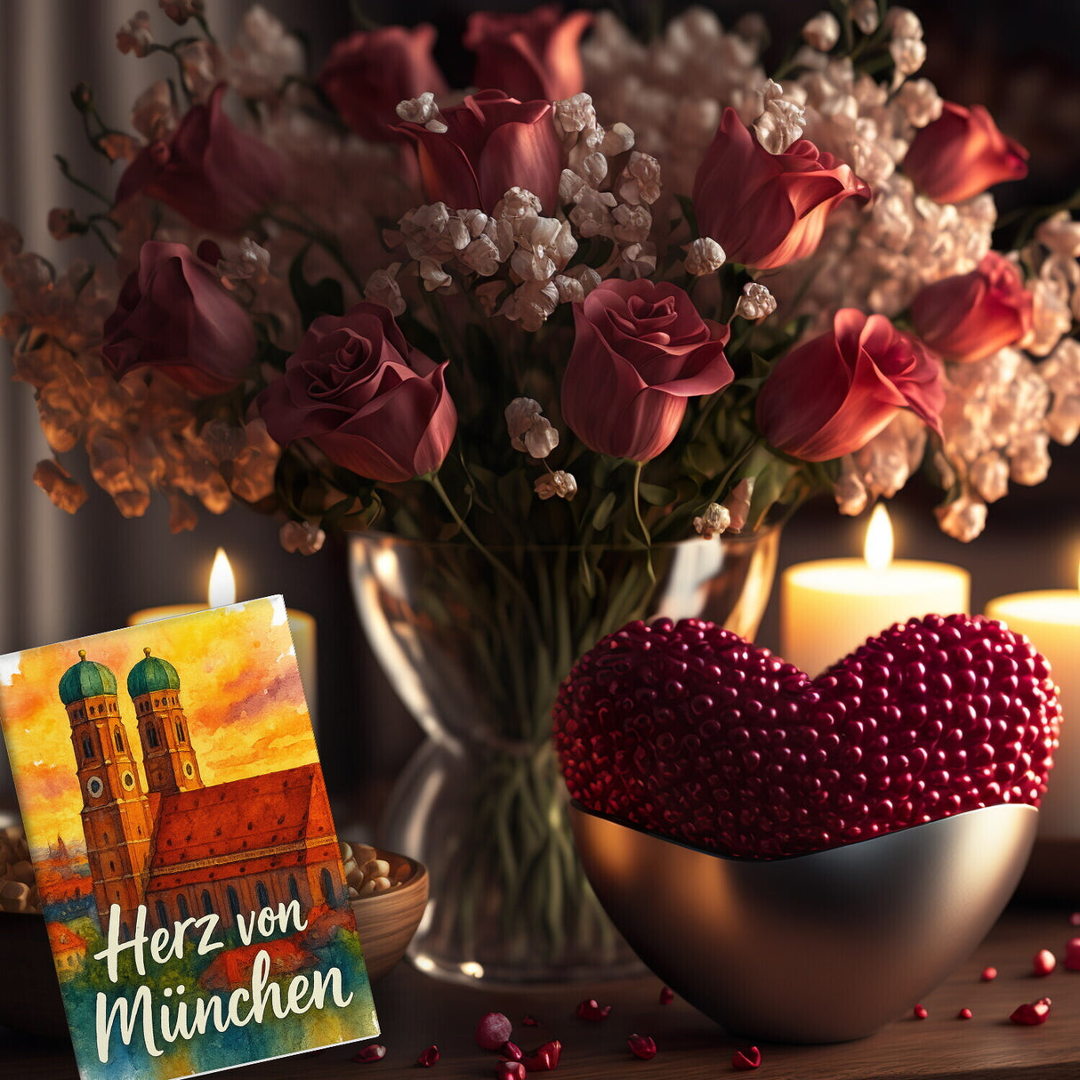 Münchner Frauenkirche Herz von München Souvenir Souvenir Magnet