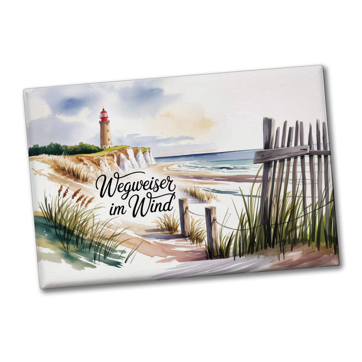 Ostsee Kap Arkona Leuchtturm Souvenir Magnet - Wegweiser im Wind