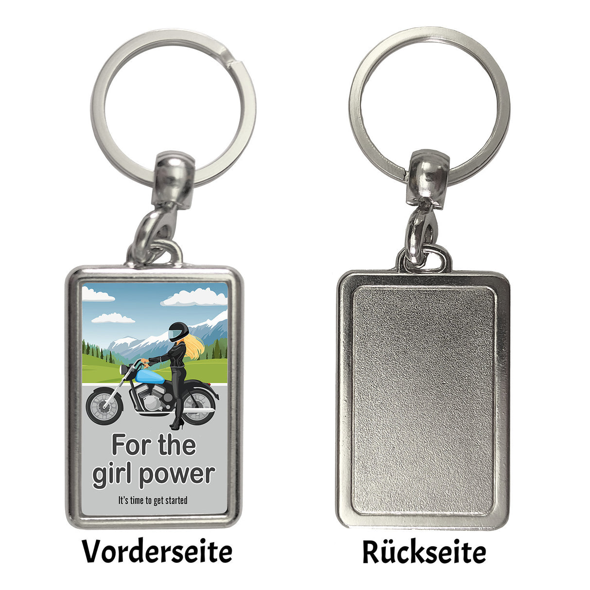 Bikerin Schlüsselanhänger mit Spruch