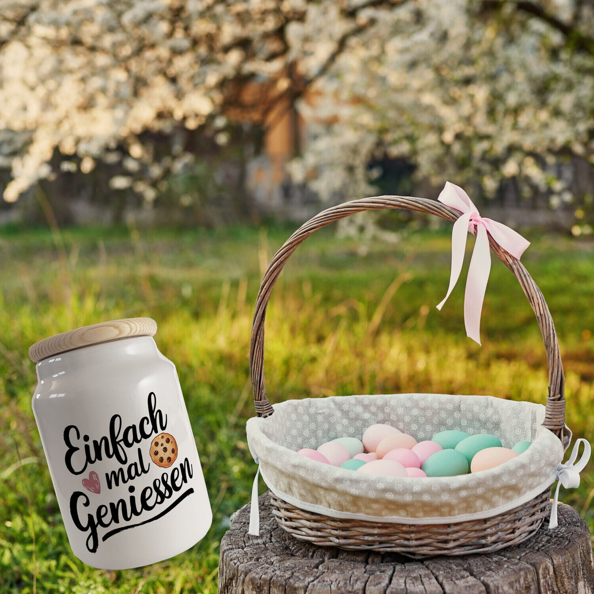 Einfach mal Geniessen Keksdose Schokoladenkeks und Herz