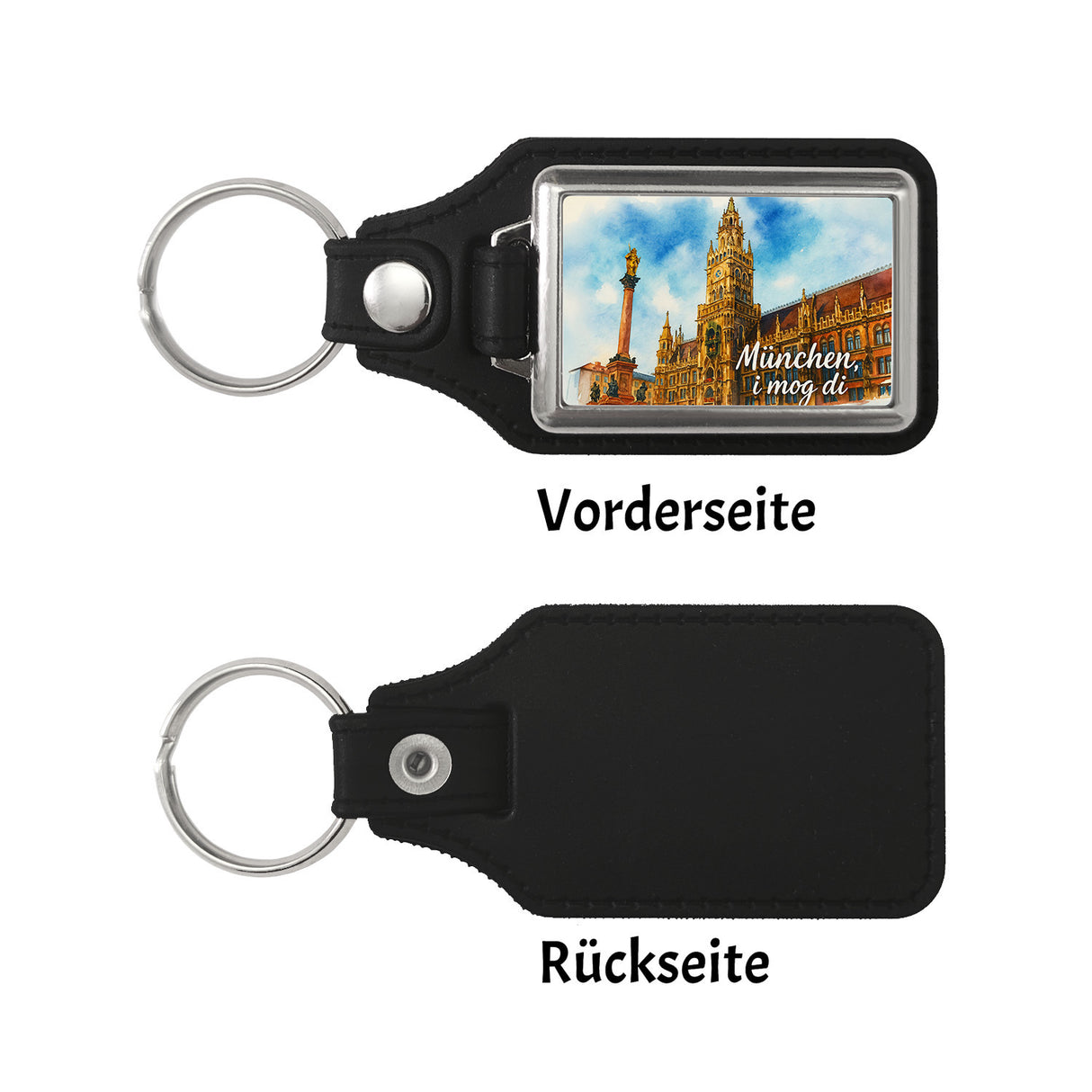 München Aquarellgemälde Schlüsselanhänger i mog di