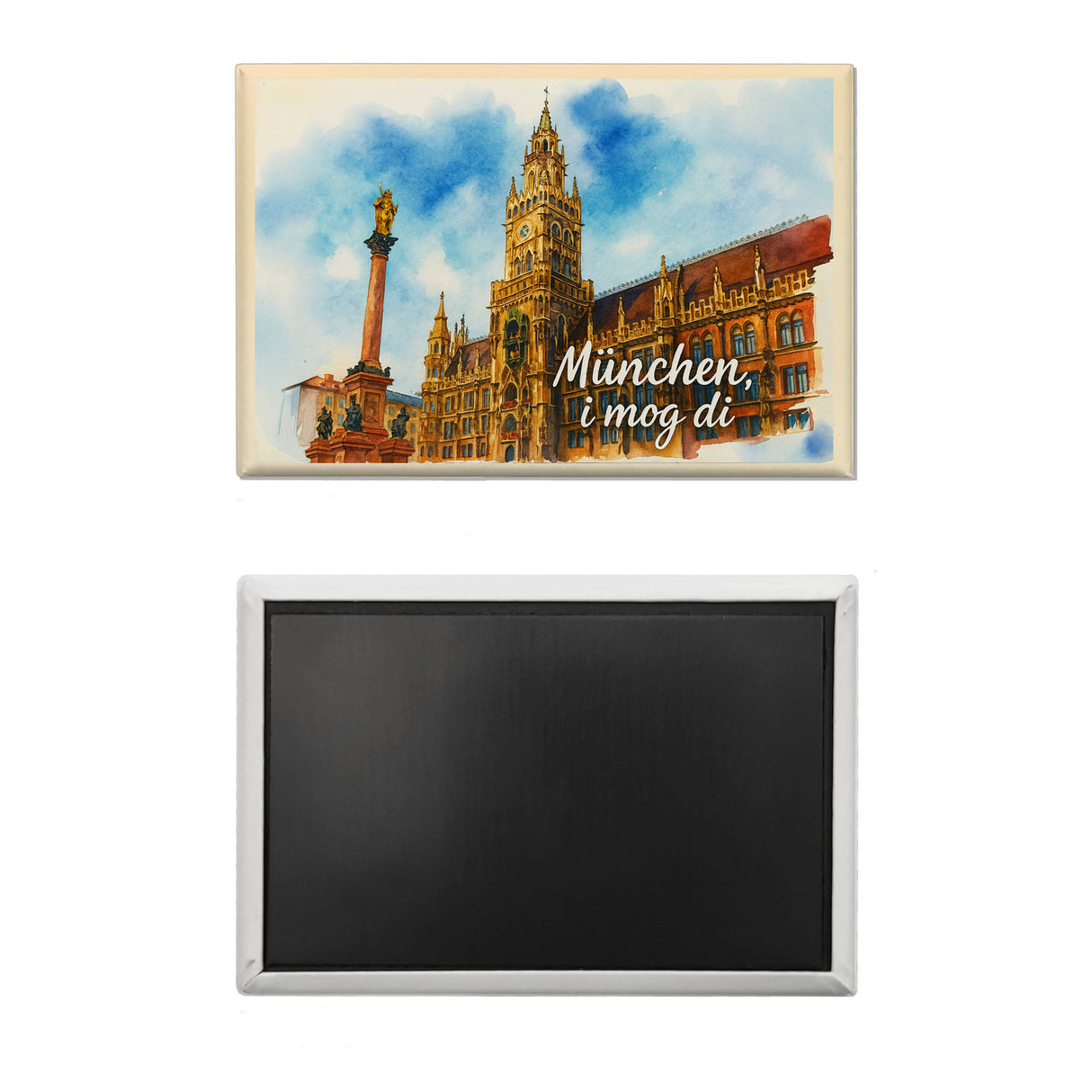 München Aquarellgemälde Souvenir Souvenir Magnet i mog di