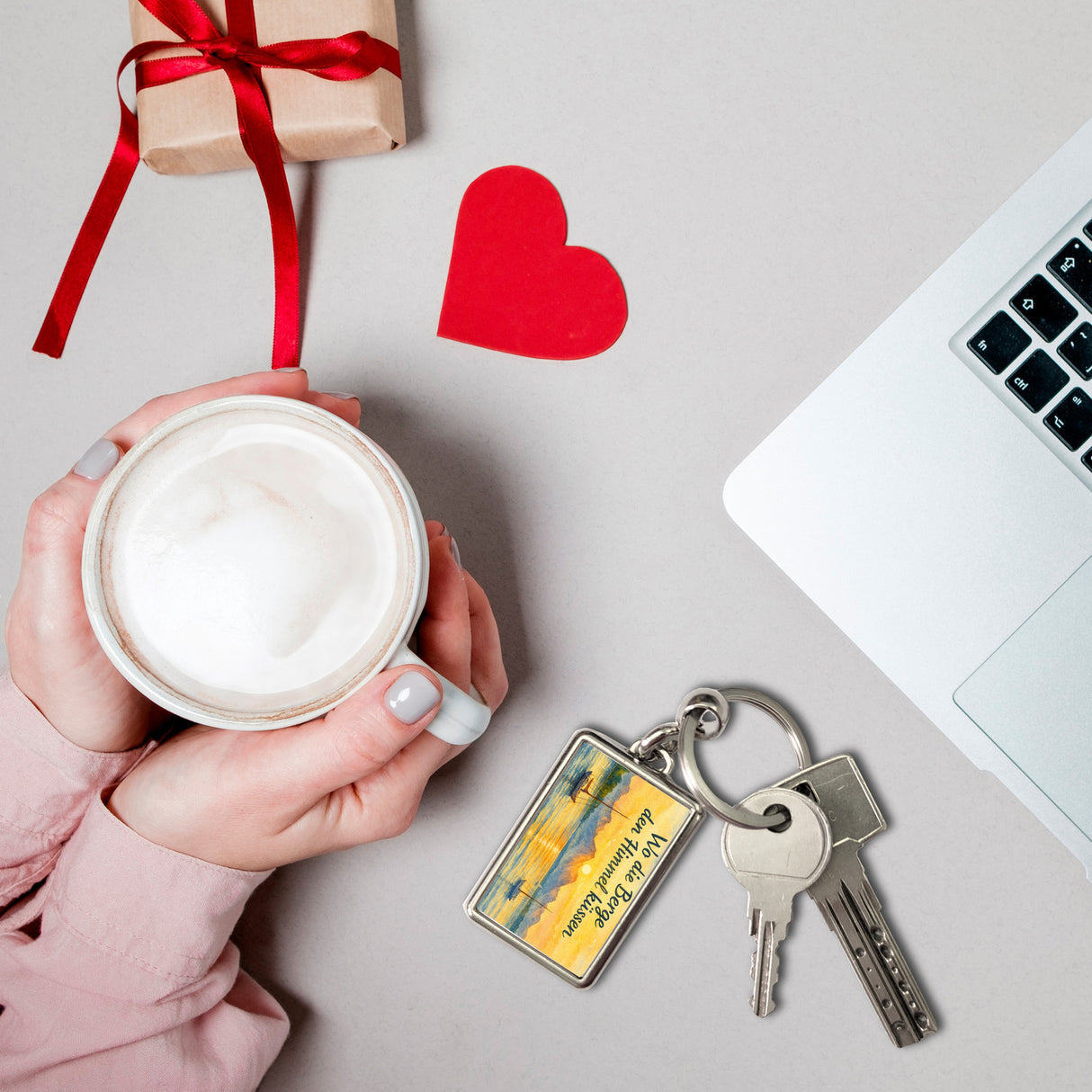 Alpenblick Starnberger See Wo die Berge den Himmel küssen Schlüsselanhänger
