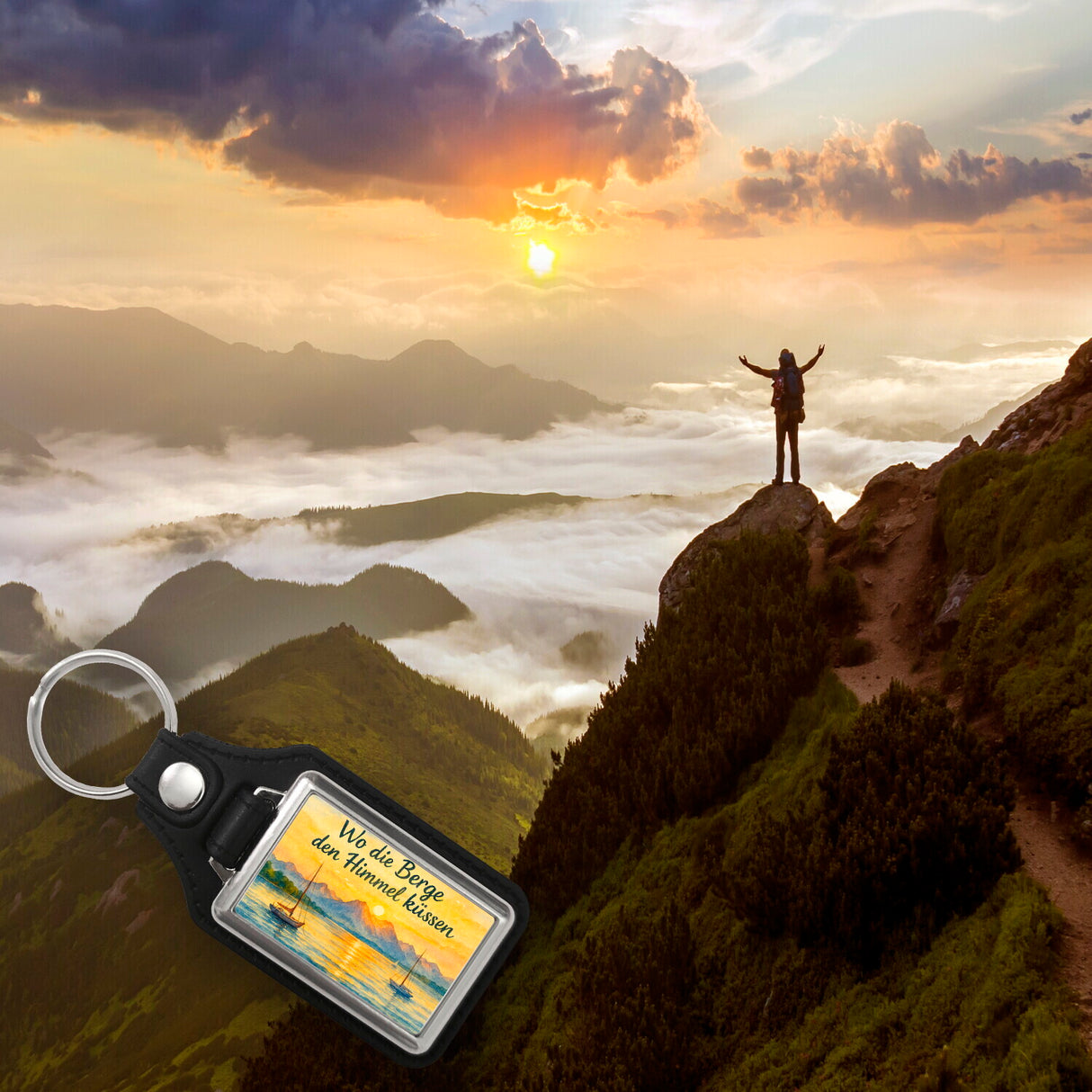 Alpenblick Starnberger See Wo die Berge den Himmel küssen Schlüsselanhänger