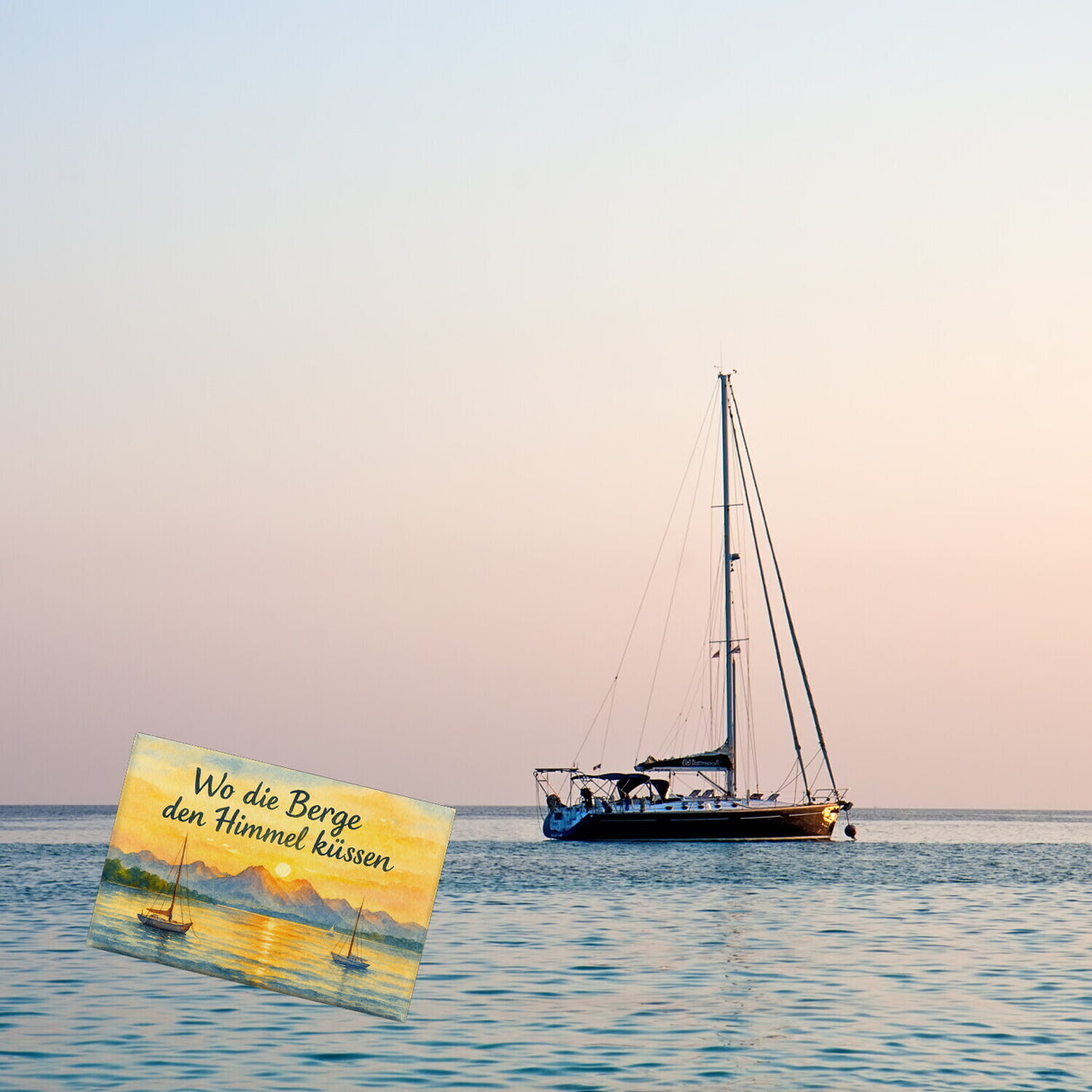 Alpenblick Starnberger See Wo die Berge den Himmel küssen Souvenir Magnet