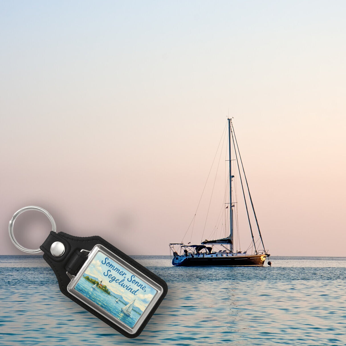 Chiemsee Sommer, Sonne, Segelwind Schlüsselanhänger Souvenir