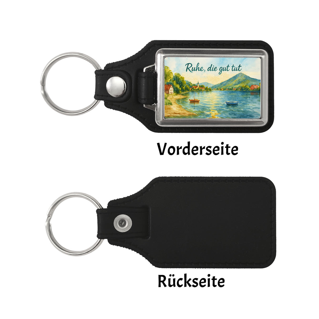 Ruhe, die gut tut Aquarell Tegernsee Schlüsselanhänger