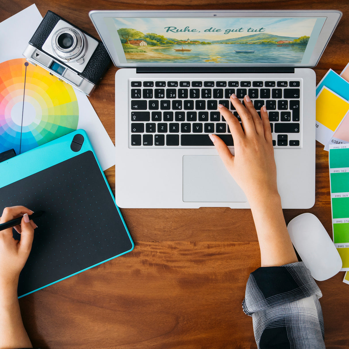 Ruhe, die gut tut Aquarell Tegernsee Schlüsselanhänger