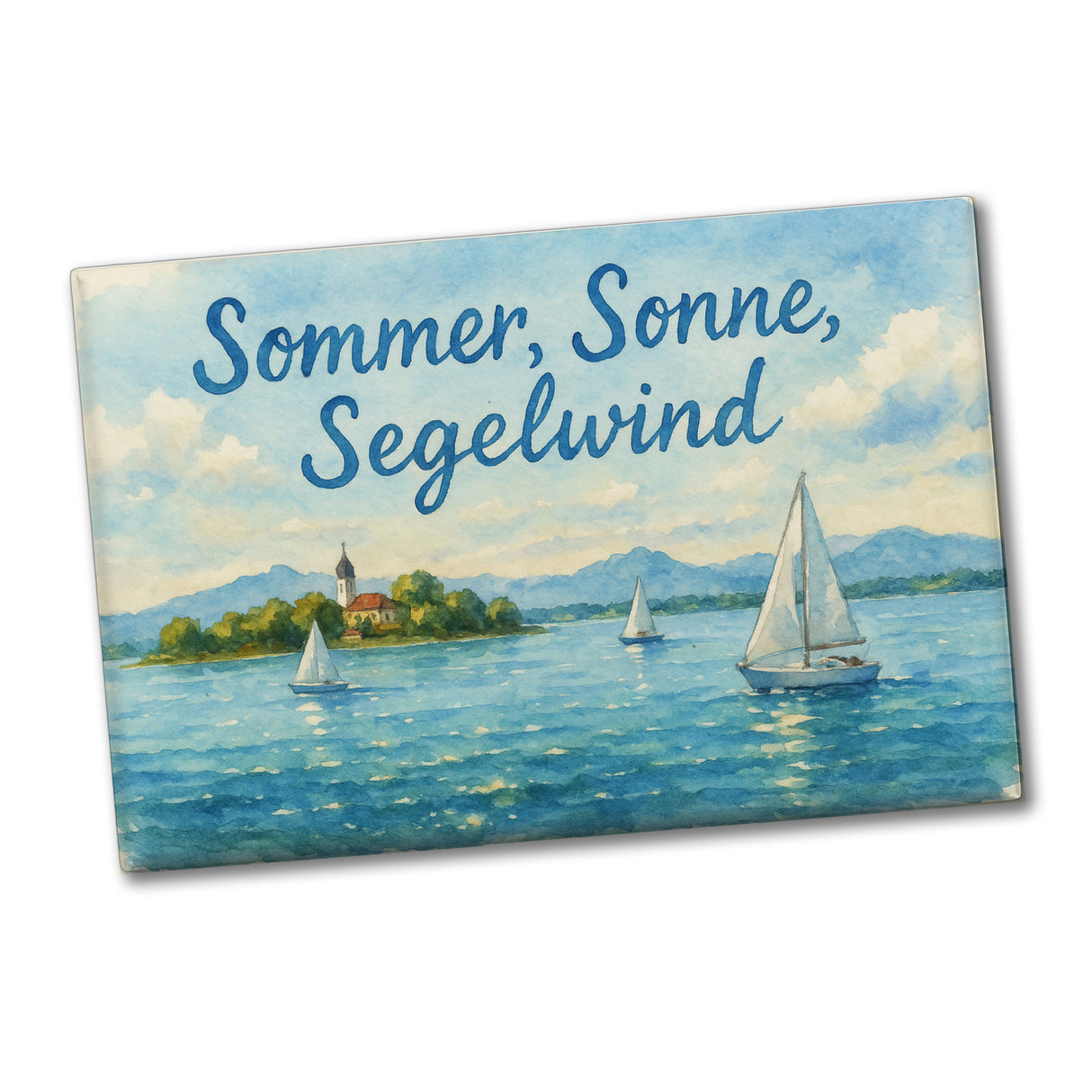 Chiemsee Sommer, Sonne, Segelwind Souvenir Magnet
