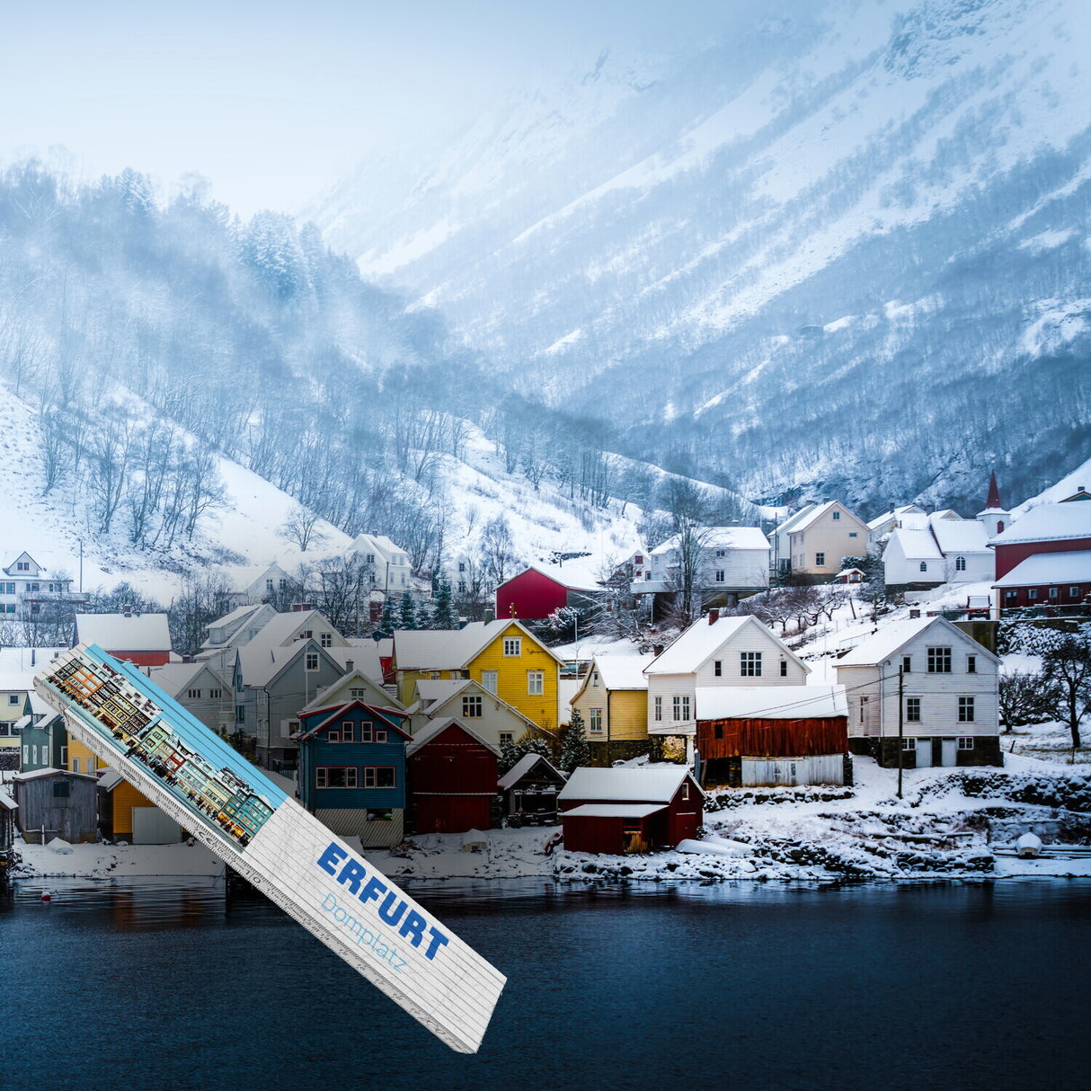 streetline Erfurt Domplatz Meterstab aus Holz