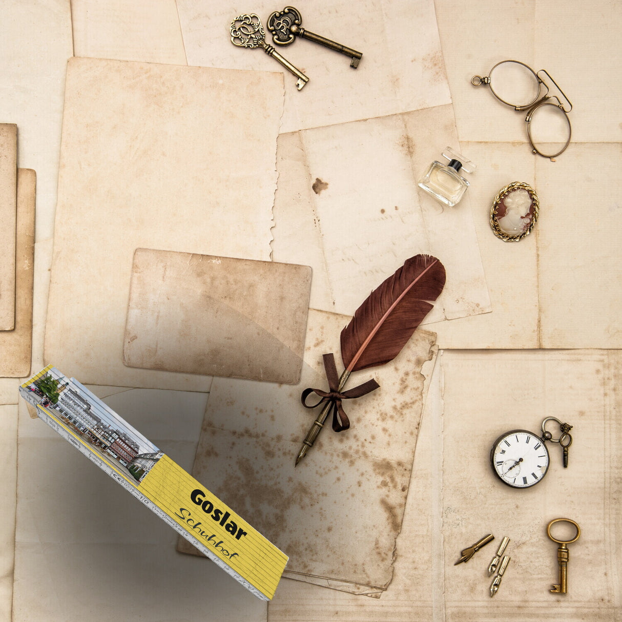 streetline Goslar Schuhhof Meterstab aus Holz