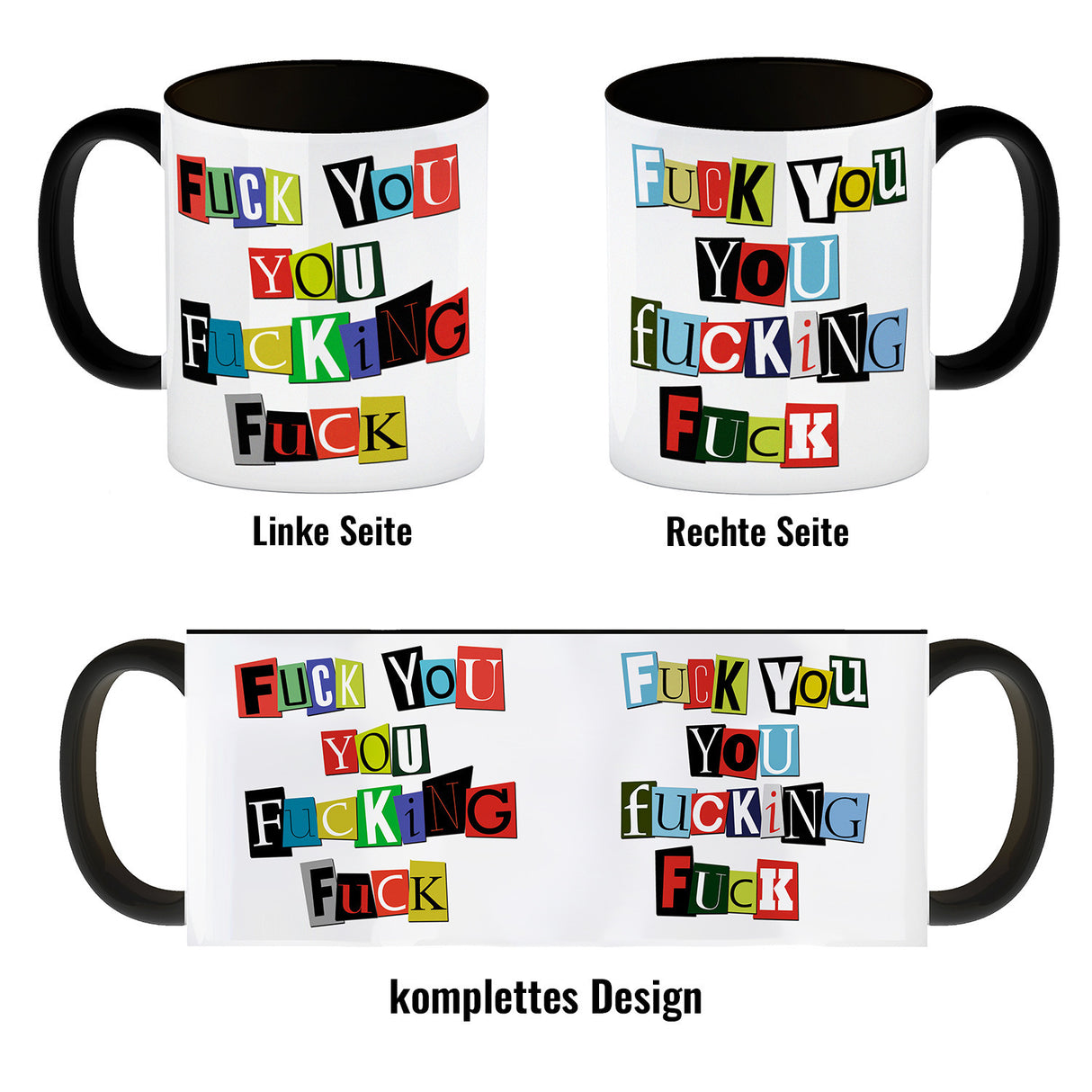 Fuck you you fucking fuck Kaffeebecher