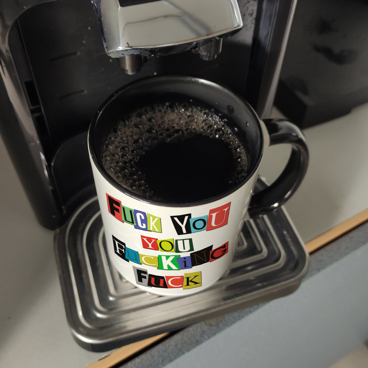 Fuck you you fucking fuck Kaffeebecher