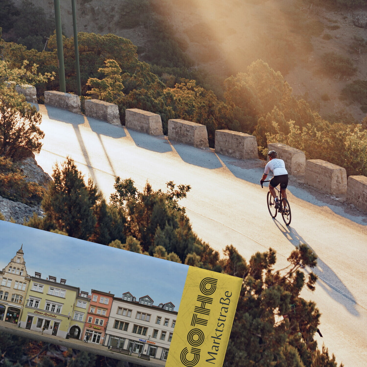 streetline Gotha Marktstraße Panorama Souvenir Magnet